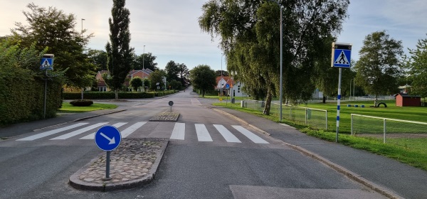 Traffic safety thematic photo featuring a pedestrian crossing